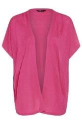 YOURS Plus Size Pink Knitted Boxy Cardigan | Yours Clothing 5