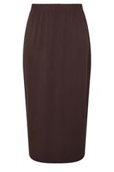 YOURS Plus Size Chocolate Brown Maxi Tube Skirt | Yours Clothing 2