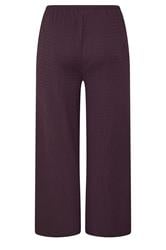 YOURS Plus Size Purple Wide Leg Crinkle Trousers | Yours Clothing 7