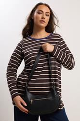 Black Buckle Shoulder Bag | Yours Clothing 1