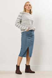 LTS Tall Blue Denim Midi Skirt | Long Tall Sally  3