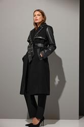 STAR Black Faux Leather Trim Coat | StarByJM 3
