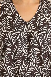 EVANS Plus Size Brown Leaf Print Linen Set | Evans 6