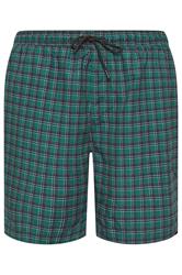 BadRhino Big & Tall Green & Navy Blue Tartan Swim Shorts | BadRhino 7