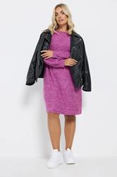YOURS Plus Size Pink Soft Touch Jumper Dress | Yours Clothing 1