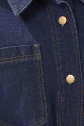 LTS Tall Blue Cotton Indigo Denim Shacket | Long Tall Sally 7