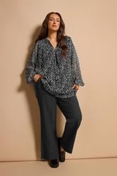EVANS Plus Size Spot Print Chiffon Blouse | Evans 1