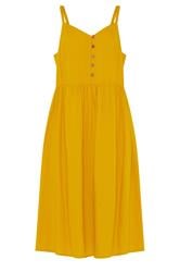 YOURS Curve Yellow Strappy Midi Sundress