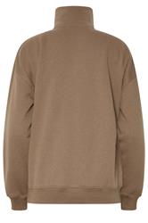 LTS Tall Women's Mocha Brown Embroidered Half Zip Sweatshirt | Long Tall Sally 6