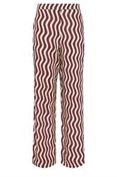 LTS Tall Burgundy Red Wavy Print Wide Leg Trousers