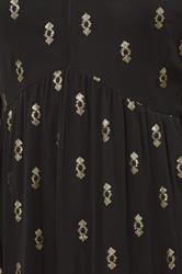 LTS Tall Black Sequin Spot Smock Maxi Dress | Long Tall Sally 5