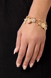 Gold Tone Mixed Charm Bracelet | Yours Clothing 1