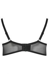 YOURS Plus Size Black Contrast Lace Non-Padded Underwired Bra | Yours Clothing 6