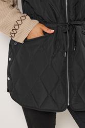 YOURS Plus Size Black Quilted Gilet | Yours Curve 5