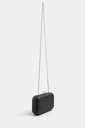 Black Sequin Clutch Bag | Yours Clothing 4