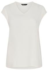 YOURS Curve Ivory White V-Neck Basic T-Shirt