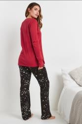 LTS Tall Red Star Print Wide Leg Pyjama Set | Long Tall Sally 4