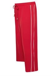 YOURS Curve Red Side Stripe Wide Leg Trousers
