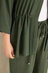 EVANS Plus Size Khaki Green Collared Shacket | Evans  5