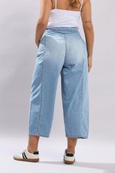 YOURS Plus Size Light Blue Blue Crop Barrel Jeans | Yours Clothing 2