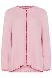 YOURS Curve Pink Scallop Edge Cardigan