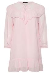 LIMITED COLLECTION Plus Size Pink Dobby Smock Dress | Yours Clothing 5