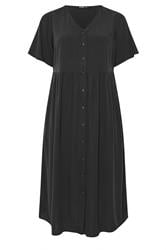 YOURS Curve Black Chambray Tea Dress
