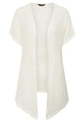 YOURS Plus Size Ivory White Grown On Sleeve Crochet Cardigan | Yours Clothing 5