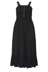 YOURS Curve Black Shirred Placket Dress