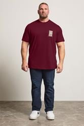 JACK & JONES Big & Tall Red Back Print T-Shirt | BadRhino 1