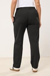 YOURS Plus Size Black Straight Leg Joggers | Yours Clothing 2