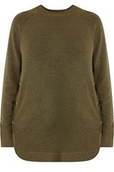 LTS Tall Women's Brown Longline Button Knitted Jumper | Long Tall Sally 5