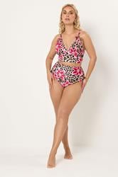YOURS Plus Size Brown Animal Tie Bikini Top | Yours Clothing 4