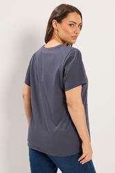 YOURS Plus Size Grey Zebra Foil T-Shirt | Yours Clothing 2