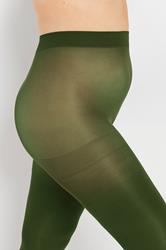 Green 90 Denier Microfibre Premium Tights | Yours Clothing 2