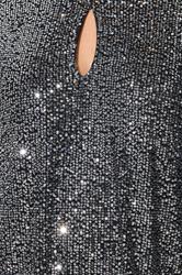 YOURS LONDON Plus Size Silver Sequin Keyhole Top | Yours Clothing 4