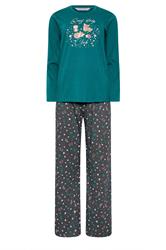 M&Co Green 'Cosy Sleep Club' Wide Leg Pyjama Set | M&Co 6