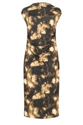 YOURS LONDON Curve Chocolate Brown Abstract Drape Dress