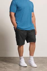 D555 Big & Tall Black Elasticated Stretch Shorts | BadRhino 3