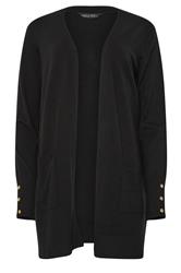 M&Co Black Button Detail Midi Cardigan