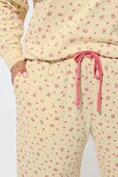 LIMITED COLLECTION Plus Size Yellow Ditsy Floral Straight Leg Joggers | Yours Clothing 4