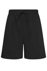 LTS Tall Black Tie Waist Textured Shorts