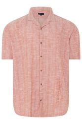 BadRhino Big & Tall Coral Pink Textured Stripe Shirt