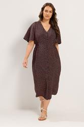 YOURS Plus Size Black Floral Tea Dress | Yours Clothing 1