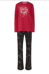 LTS Tall Red Star Print Wide Leg Pyjama Set | Long Tall Sally 6