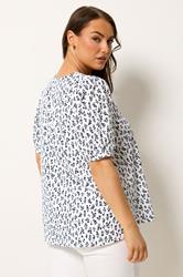 YOURS Plus Size White Floral Button Front Top | Yours Clothing 2