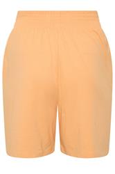 YOURS Plus Size Orange Shirred Waist Shorts | Yours Clothing 8