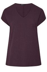 YOURS Plus Size Purple Textured T-Shirt | Yours Clothing 6