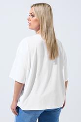 LIMITED COLLECTION Plus Size White 'Mother Of The Bride' Metallic T-Shirt | Yours Clothing 2