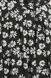 YOURS Plus Size Black Floral Short Sleeve Wrap Maxi Dress | Yours Clothing  4